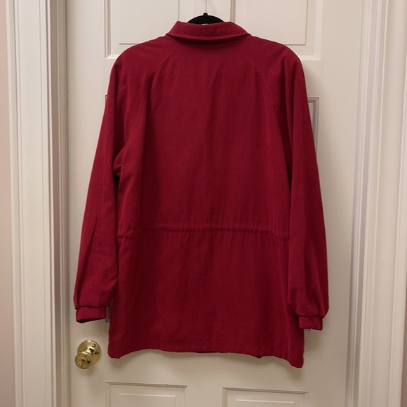 London Fog Red Jacket with detachable hood - Picture 2 of 14